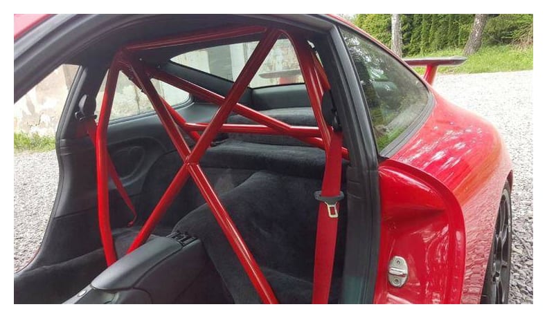 Rollbar skręcana pół klatka Porsche 996, 997 Coupe Black