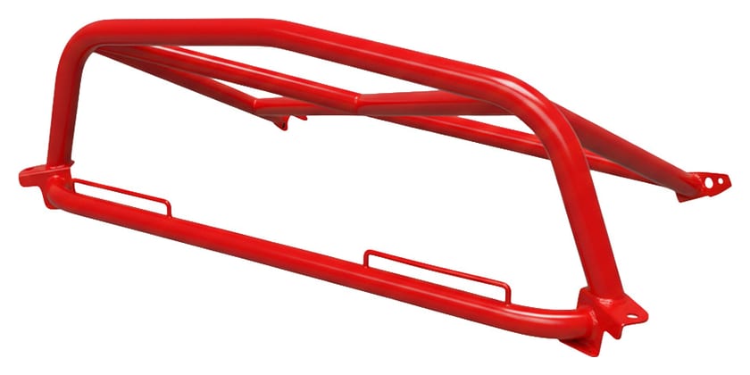 Rollbar skręcana pół klatka Porsche Cayman 718 Coupe Red