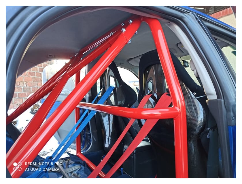 Rollbar skręcana pół klatka Subaru Impreza GC WRX STI White