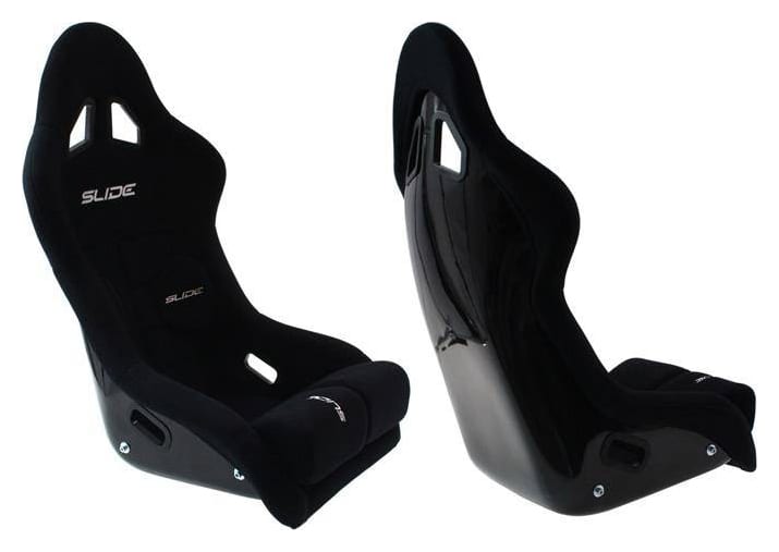 Fotel sportowy Slide GT FIA Zamsz Czarny