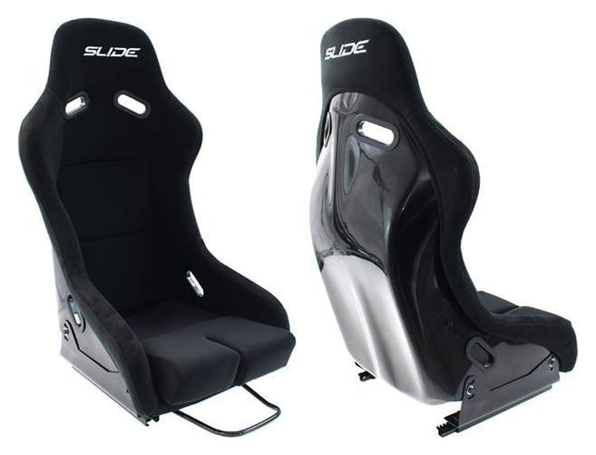 Fotel sportowy SLIDE R1 material Black L