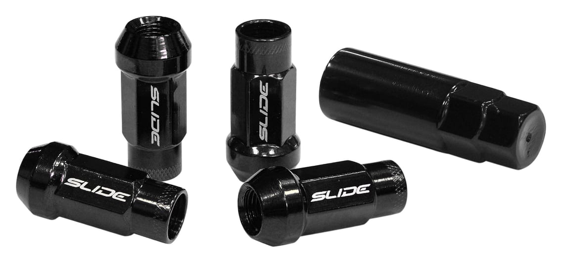 Nakrętki SLIDE JDM Stal M12x1,5 46mm Czarne