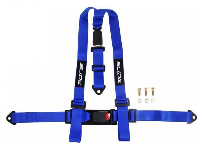 Pasy sportowe Slide 3p 2" Niebieskie Homologacja E4