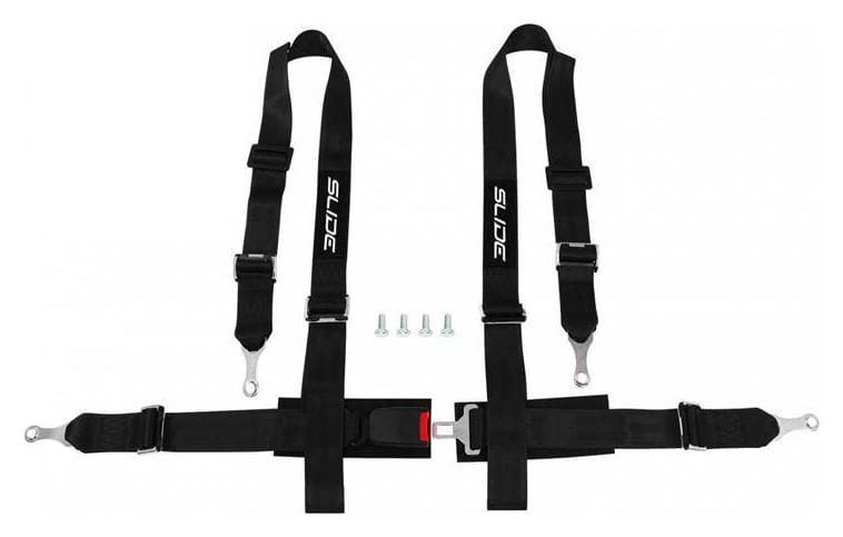 Pasy sportowe Slide 4p 2" Czarne