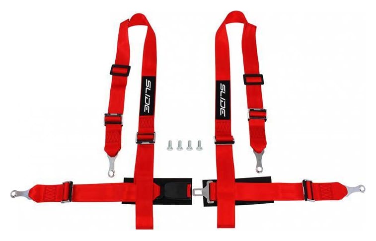 Pasy sportowe Slide 4p 2" Czerwone