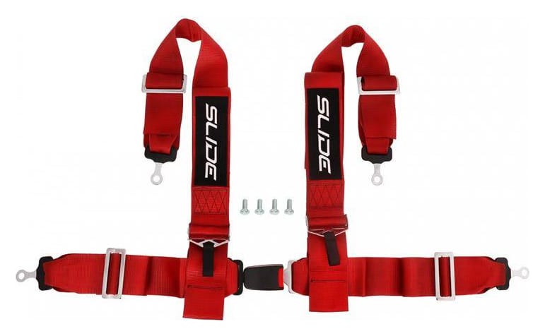 Pasy sportowe Slide 4p 3" Czerwone