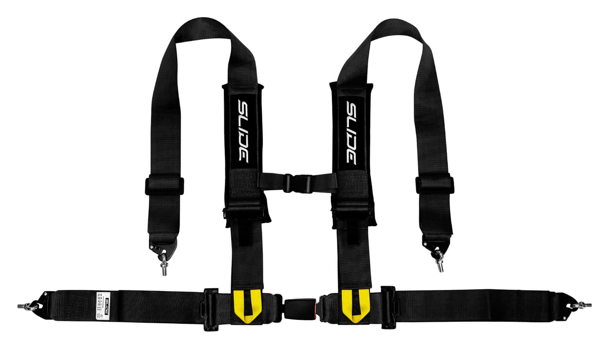 Pasy sportowe Slide V2 Czarne 4P 3" E4