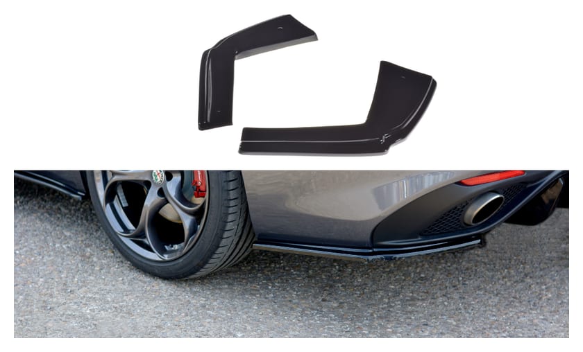 Splitter Alfa Romeo Giulia Veloce Tył Boczne Gloss Black
