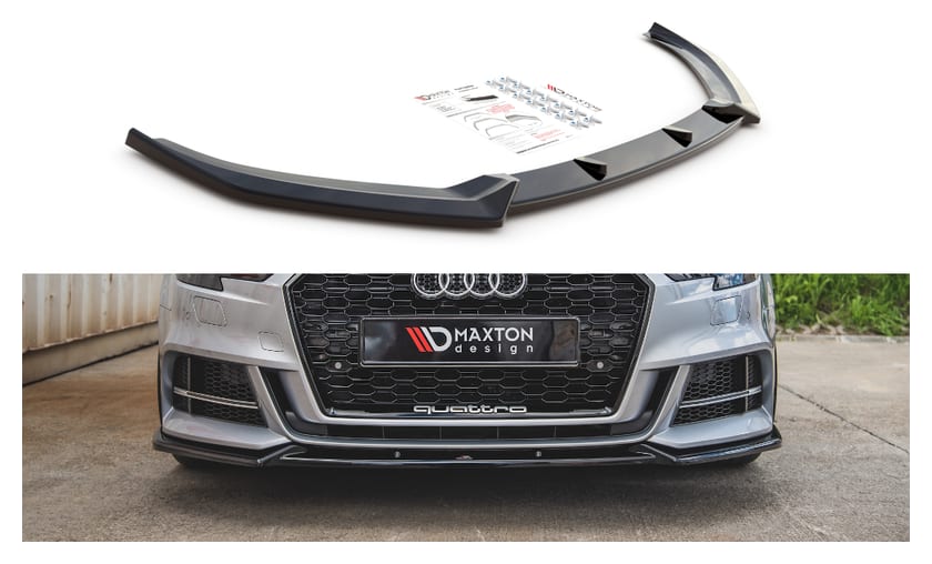 Splitter Audi A3 8V Facelift przód v.3 Gloss Black