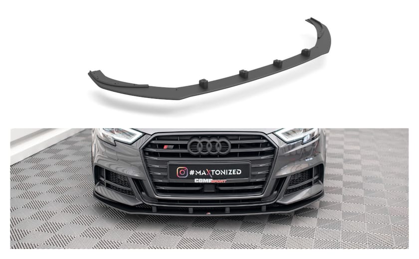 Splitter Audi A3 8V Facelift S-Line Przód Pro Black