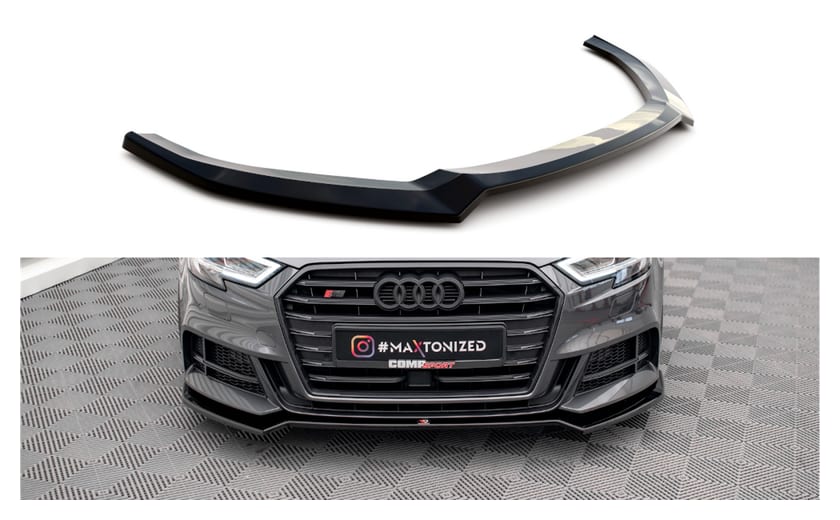 Splitter Audi A3 8V Facelift S-Line przód v.2 Gloss Black