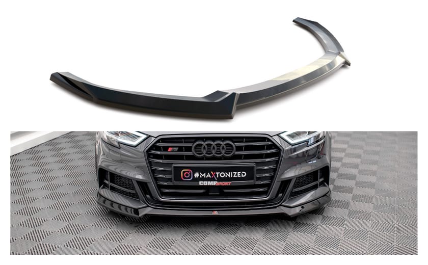 Splitter Audi A3 8V Facelift S-Line przód v.3 Gloss Black