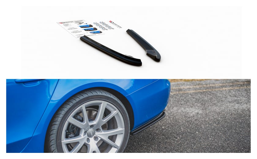 Splitter Audi A4 B8 S-Line Tył Boczne Gloss Black