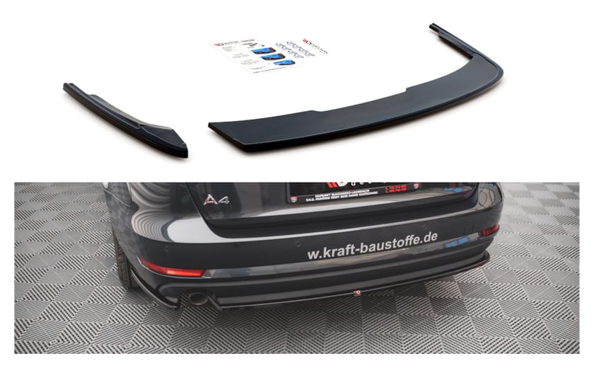 Splitter Audi A4 B9 Avant Tył Boczne Gloss Black