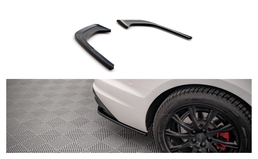 Splitter Audi A4 B9 Facelift Tył Boczne Gloss Black