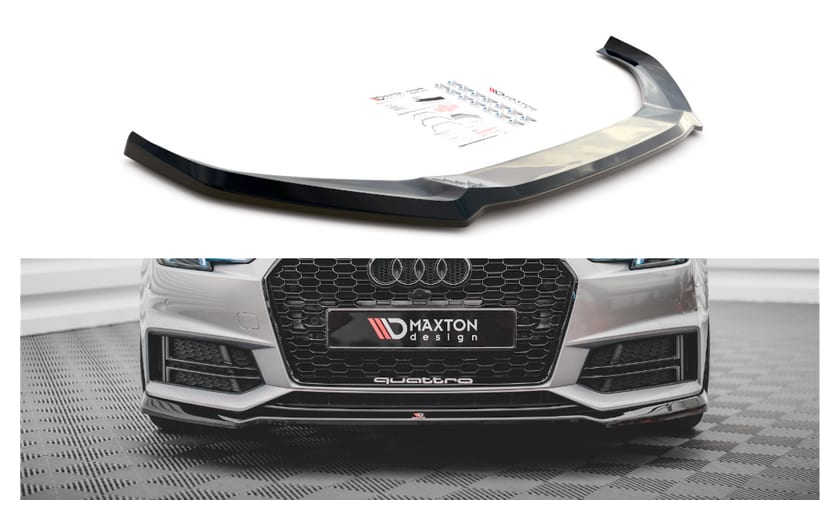 Splitter Audi A4 B9 S-Line przód v.4 Gloss Black