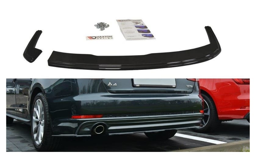 Splitter Audi A4 B9 S-Line Tył Gloss Black