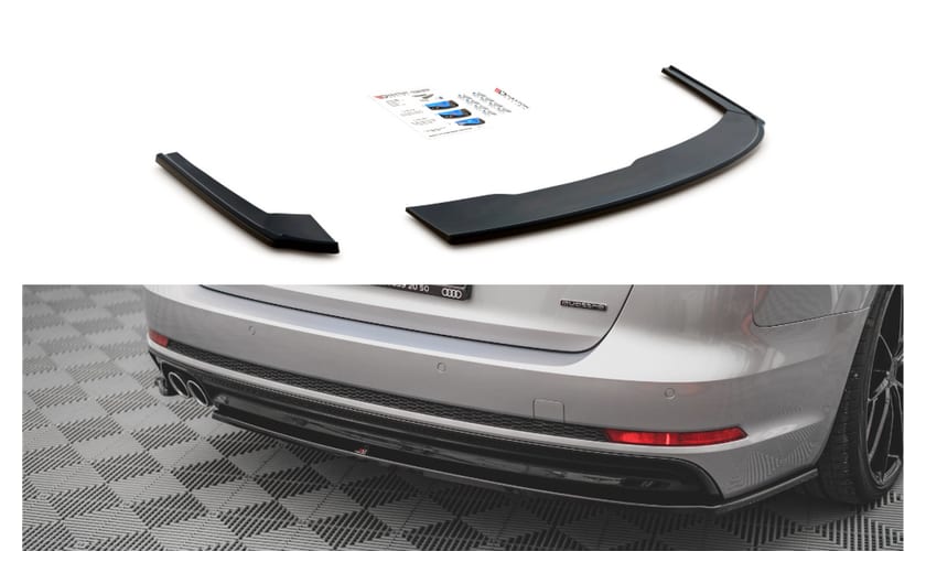 Splitter Audi A4 S-Line B9 Tył Boczne v.2 Gloss Black