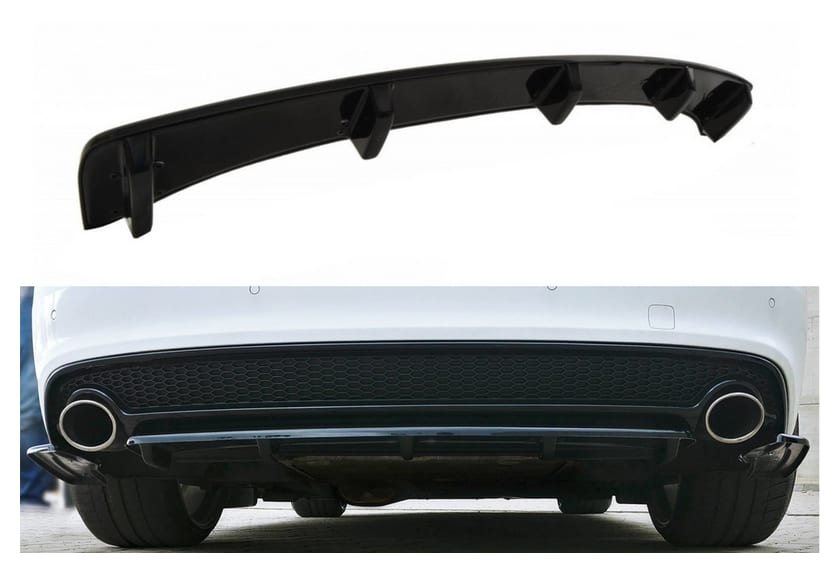 Splitter Audi A5 8T Facelift S-Line Tył Środkowy z Dyfuzorem Gloss Black