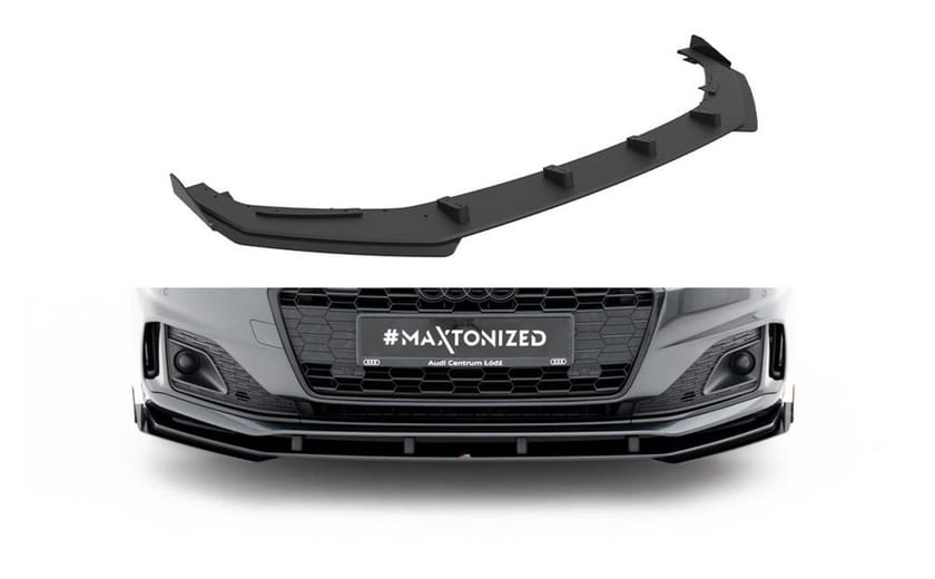 Splitter Audi A5 F5 Facelift Black Przód Street Pro + Gloss Flaps