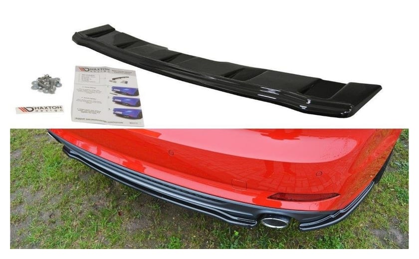 Splitter Audi A5 F5 S-Line Tył Środkowy Bez Dyfuzora Gloss Black