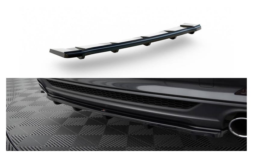 Splitter Audi A5 F5 S-Line Tył Środkowy z Dyfuzorem Gloss Black