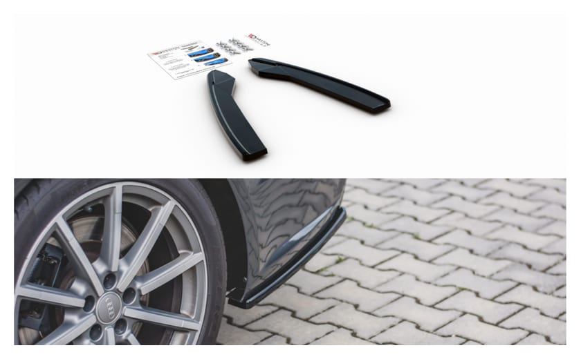 Splitter Audi A6 C7 Facelift S-Line Tył Boczne Gloss Black