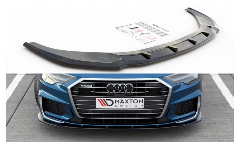Splitter Audi A6 C8 S-Line przód v.2 Gloss Black