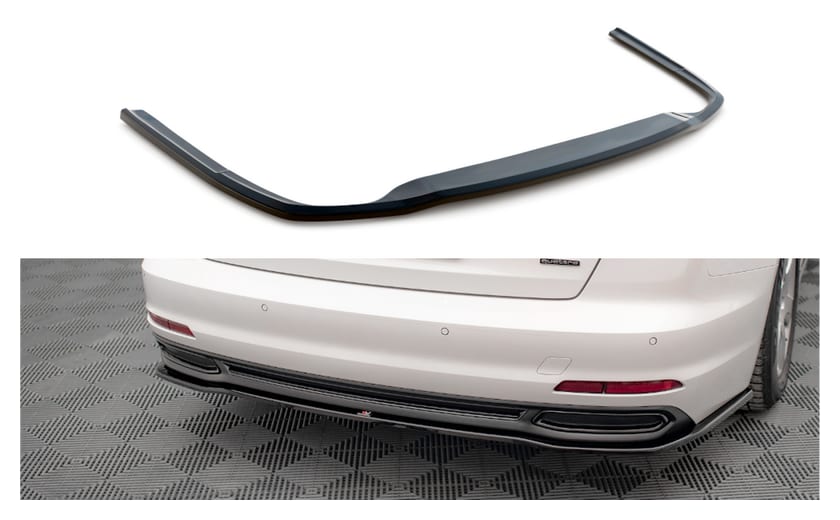 Splitter Audi A6 C8 Tył Środkowy Gloss Black