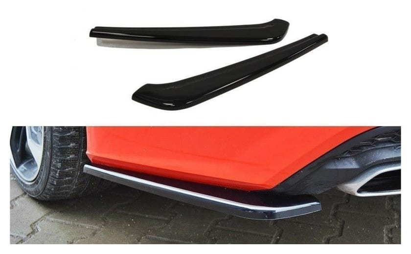 Splitter Audi A7 C7 Facelift S-Line Tył Boczne Gloss Black