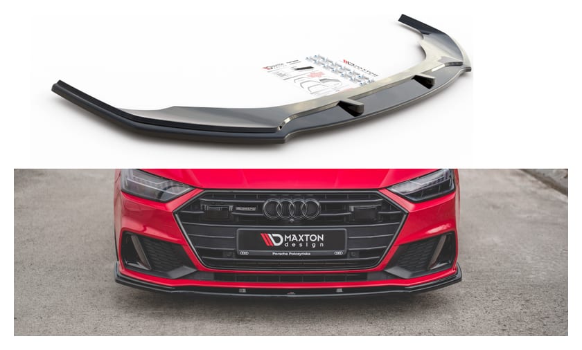 Splitter Audi A7 C8 S-Line przód v.2 Gloss Black