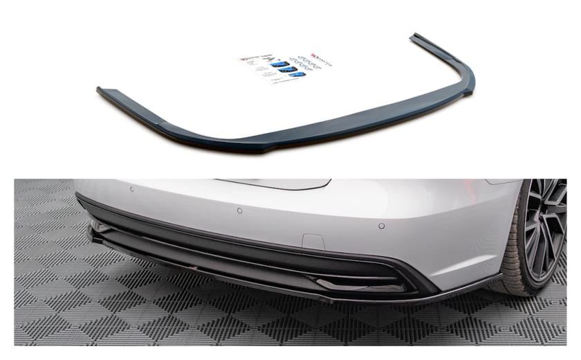 Splitter Audi A7 C8 Tył Środkowy Gloss Black