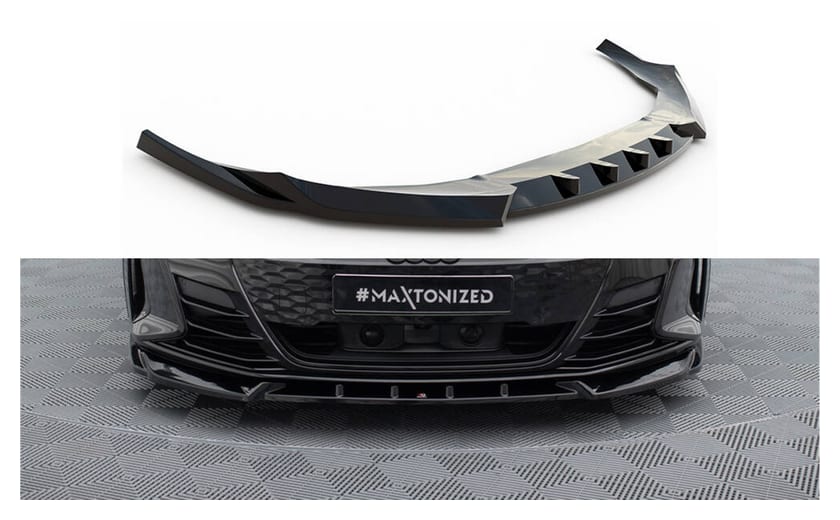 Splitter Audi e-Tron GT przód v.1 Gloss Black