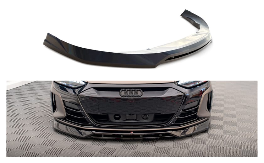 Splitter Audi e-Tron GT przód v.3 Gloss Black