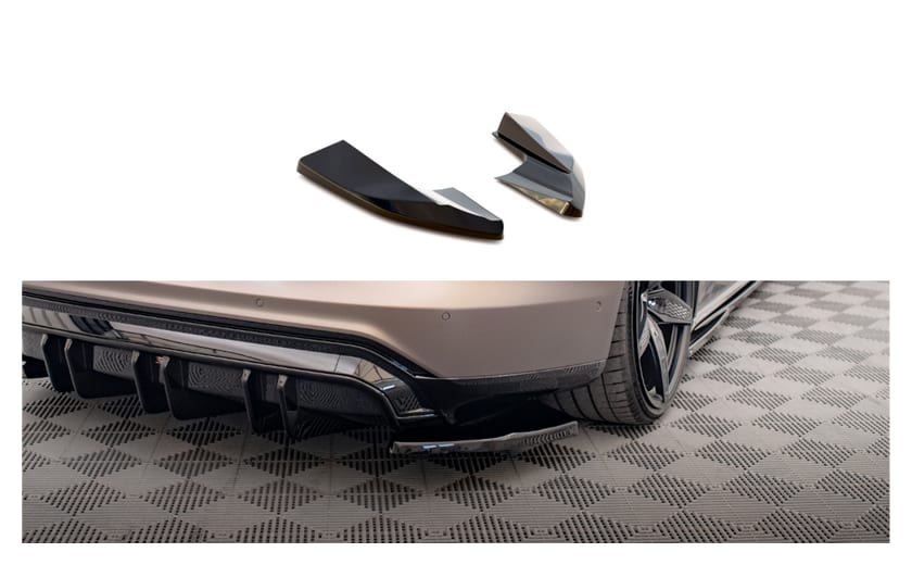 Splitter Audi e-Tron GT Tył Boczne v.2 Gloss Black