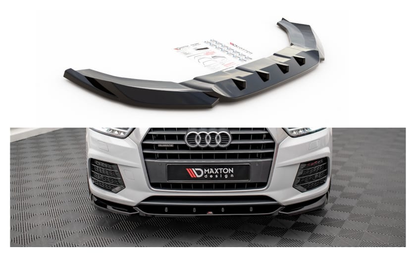 Splitter Audi Q3 8U Facelift przód v.1 Gloss Black