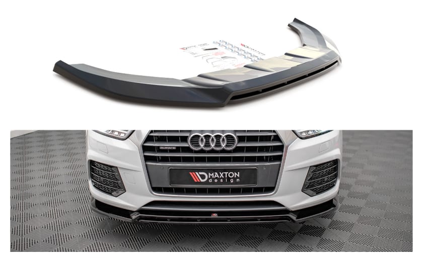 Splitter Audi Q3 8U Facelift przód v.2 Gloss Black