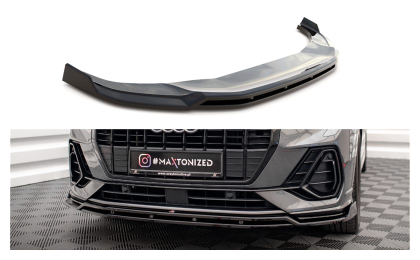 Splitter Audi Q3 F3 S-Line przód v.2 Gloss Black