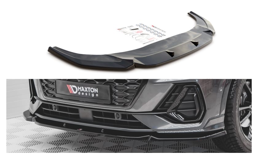 Splitter Audi Q3 F3 Sportback S-Line przód v.1 Gloss Black