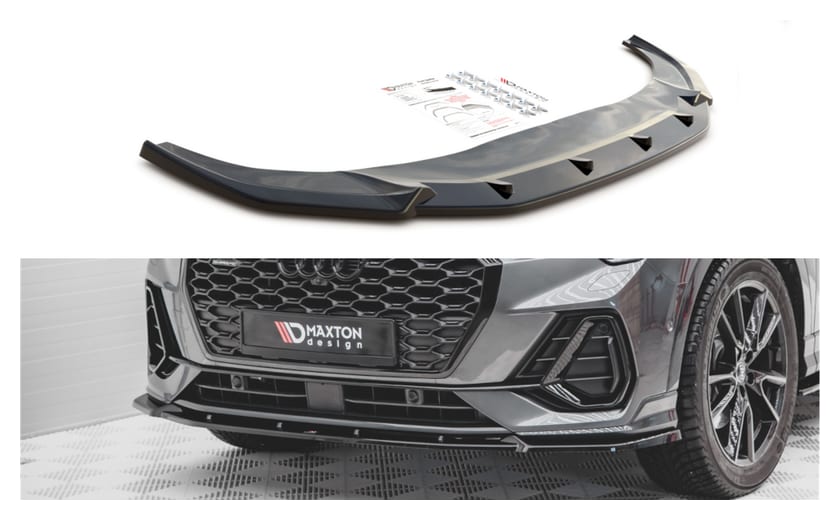 Splitter Audi Q3 F3 Sportback S-Line przód v.2 Gloss Black