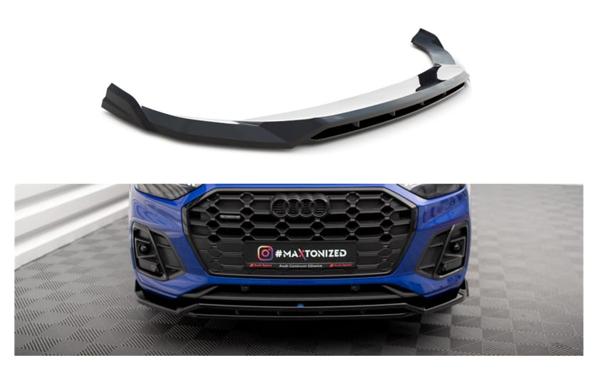 Splitter Audi Q5 FY Facelift S-Line przód v.1 Gloss Black