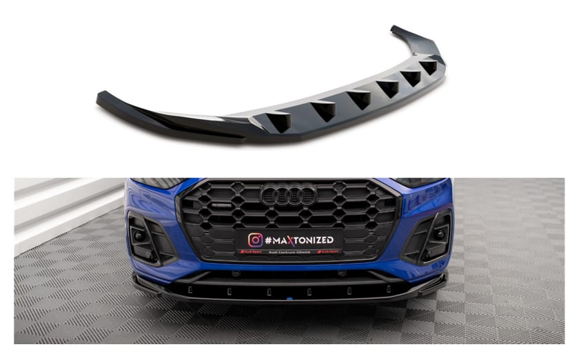 Splitter Audi Q5 FY Facelift S-Line przód v.2 Gloss Black