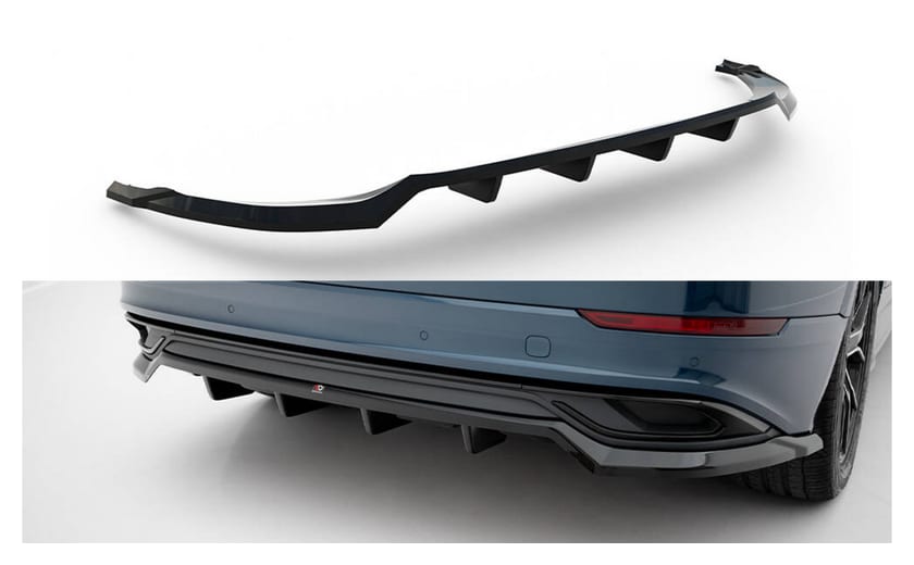 Splitter Audi Q8 Mk1 Tył Środkowy z Dyfuzorem