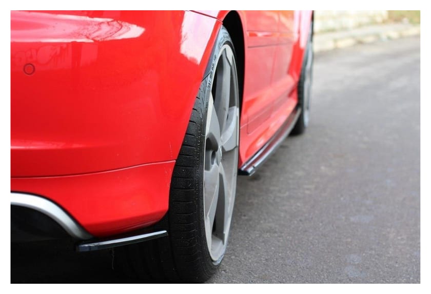 Splitter Audi RS3 8P Tył Boczne Gloss Black