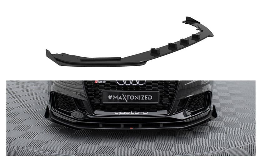 Splitter Audi RS3 8V Facelift Przód Pro v.1 + flaps Black-Red
