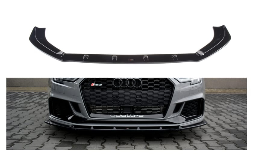 Splitter Audi RS3 8V Facelift przód v.1 Gloss Black