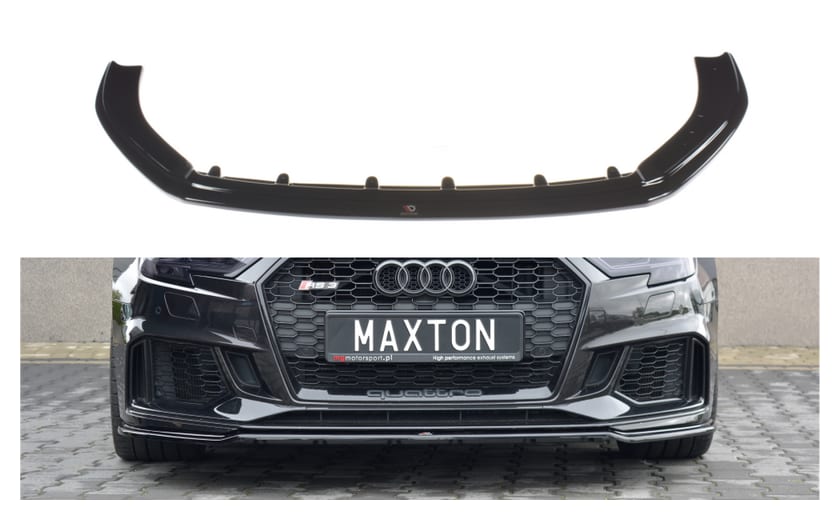 Splitter Audi RS3 8V Facelift Sportback przód v.2 Gloss Black