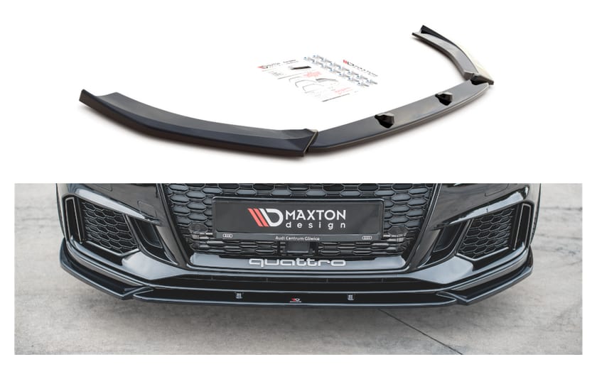 Splitter Audi RS3 8V Facelift Sportback przód v.4 Gloss Black