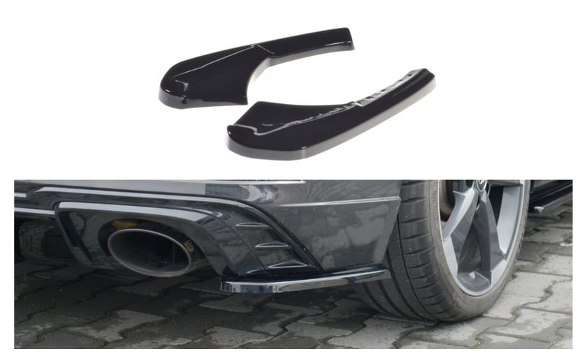 Splitter Audi RS3 8V Facelift Sportback Tył Boczne Gloss Black
