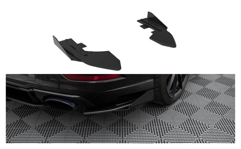 Splitter Audi RS3 8V Facelift Tył Boczne Street Pro Black + Gloss Flaps